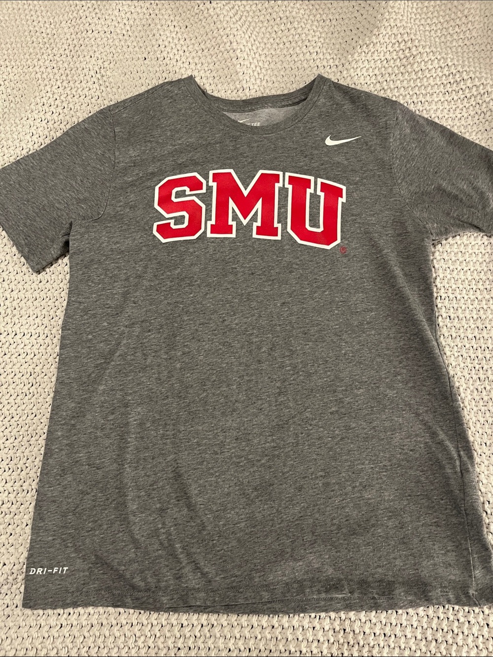 Nike Dri-FIT SMU Mustangs Gray Athletic T-Shirt Women’s Large